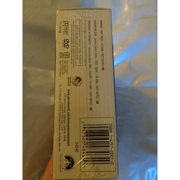 NWT Audrey Hepburn 3 DVD Collection Roman Holiday Sabrina Breakfast at Tiffany - Picture 4 of 5